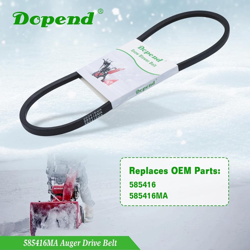 Dopend 585416MA Auger Drive Belt 1/2’’ x 38’’ for Craftsman, MTD, Murray Snowblower Parts, Replaces 585416MA, 585416 Auger Belt - Image 3